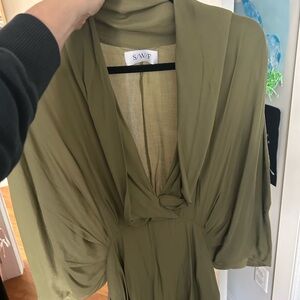 S/W/F Olive Green Women's Dress